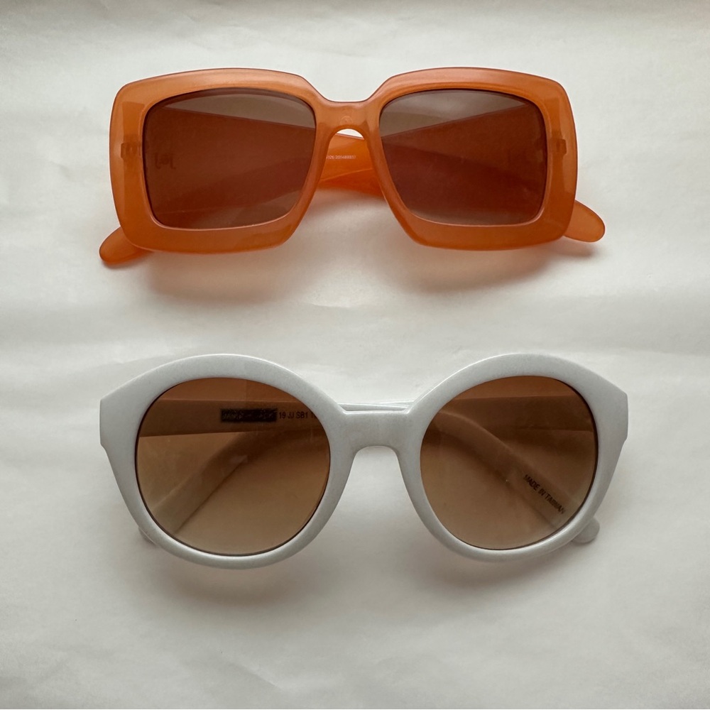 Janie and Jack Kids Sunglasses 2 Pairs Orange White Size Approx. Age 4 - 6